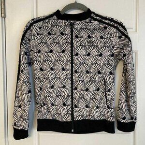 VGUC Girls Velour Adidas Superstar Zebra Print Track Jacket 9/10 (140)